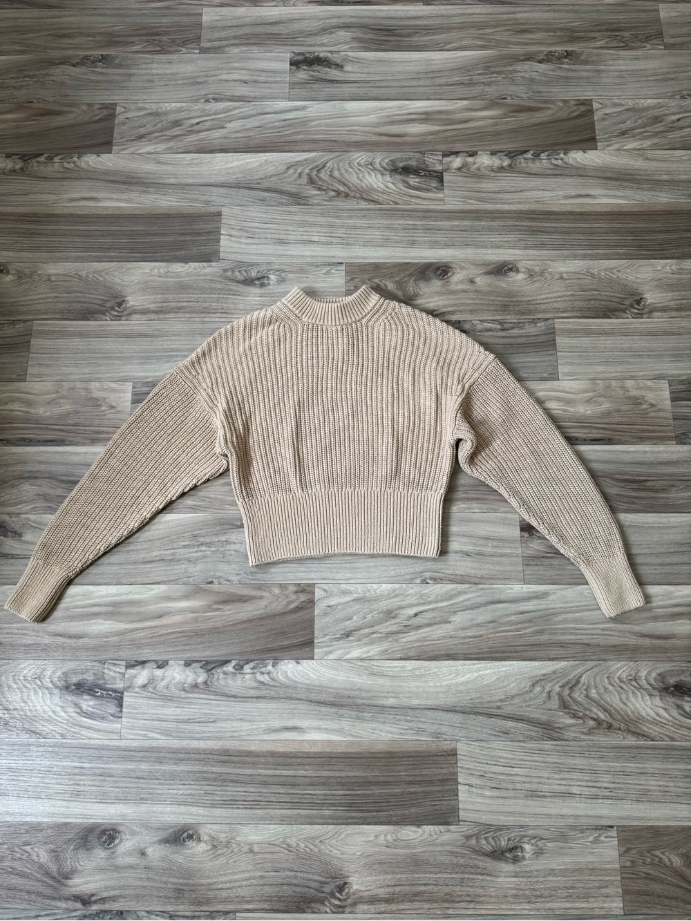 Everlane Cropped Ribbed Crew in Everyday Cotton Size Extra Small